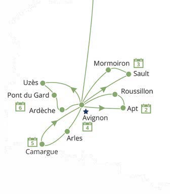 Map Radreise Provence