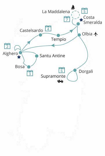 MAP Sardinien Smaragd im Mittelmeer